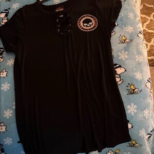 Harley-Davidson Black Lace-Up Women’s Tee